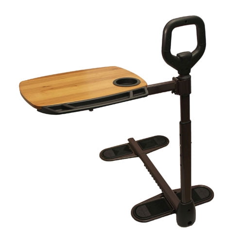 Able Life Able Tray - - Multi-Use Bamboo Swivel Tray Pivots 360 Degrees + Ergonomic Safety Support Mobility Handle + Adjustable to Fit Most Chairs Couches and Lift Chairs + Lifetime Guarantee