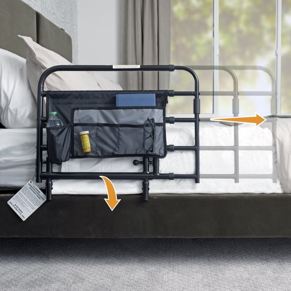 Bed Railing Enable Stander Wonder Pivot Bed Rail Tall, Adjustable Safety Assist Railing ...