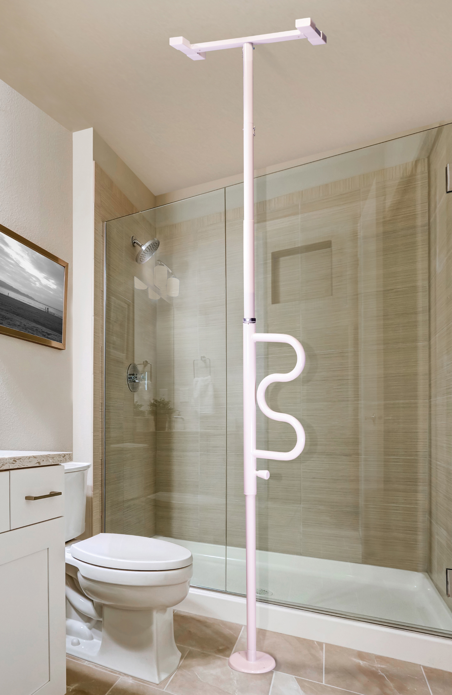 Stander Wonder Pole with Rotating Single Grab Bar, Tension Mounted