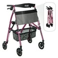 thumbnail image 1 of Stander Wonder Rollator Plus, Lightweight Folding Walker for Seniors with EZ Fold-N-Go Technology, Four Wheel Rolling Walker with Seat, Locking Brakes, Pink, 1 of 7