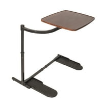 Stander Wonder Tray, Adjustable Swivel TV Tray Table, Large Laptop Stand, Couch Desk, Side Table & Gaming Desk, Tray for Eating on Couches, Chairs & Recliners, Black Base with Walnut Tray