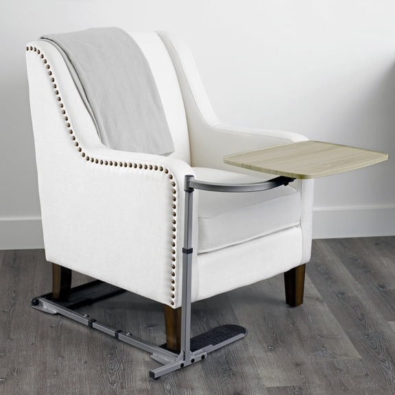 Stander Wonder Tray, Adjustable Swivel TV Tray Table, Large Laptop Stand, Couch Desk, Side Table & Gaming Desk, Tray for Eating on Couches, Chairs & Recliners, Graphite Base with Ash Gray Tray