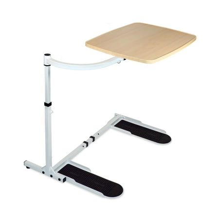 Stander Wonder Tray, Adjustable Swivel TV Tray Table, Large Laptop Stand, Couch Desk, Side Table & Gaming Desk, Tray for Eating on Couches, Chairs & Recliners, White Base with Maple Tray