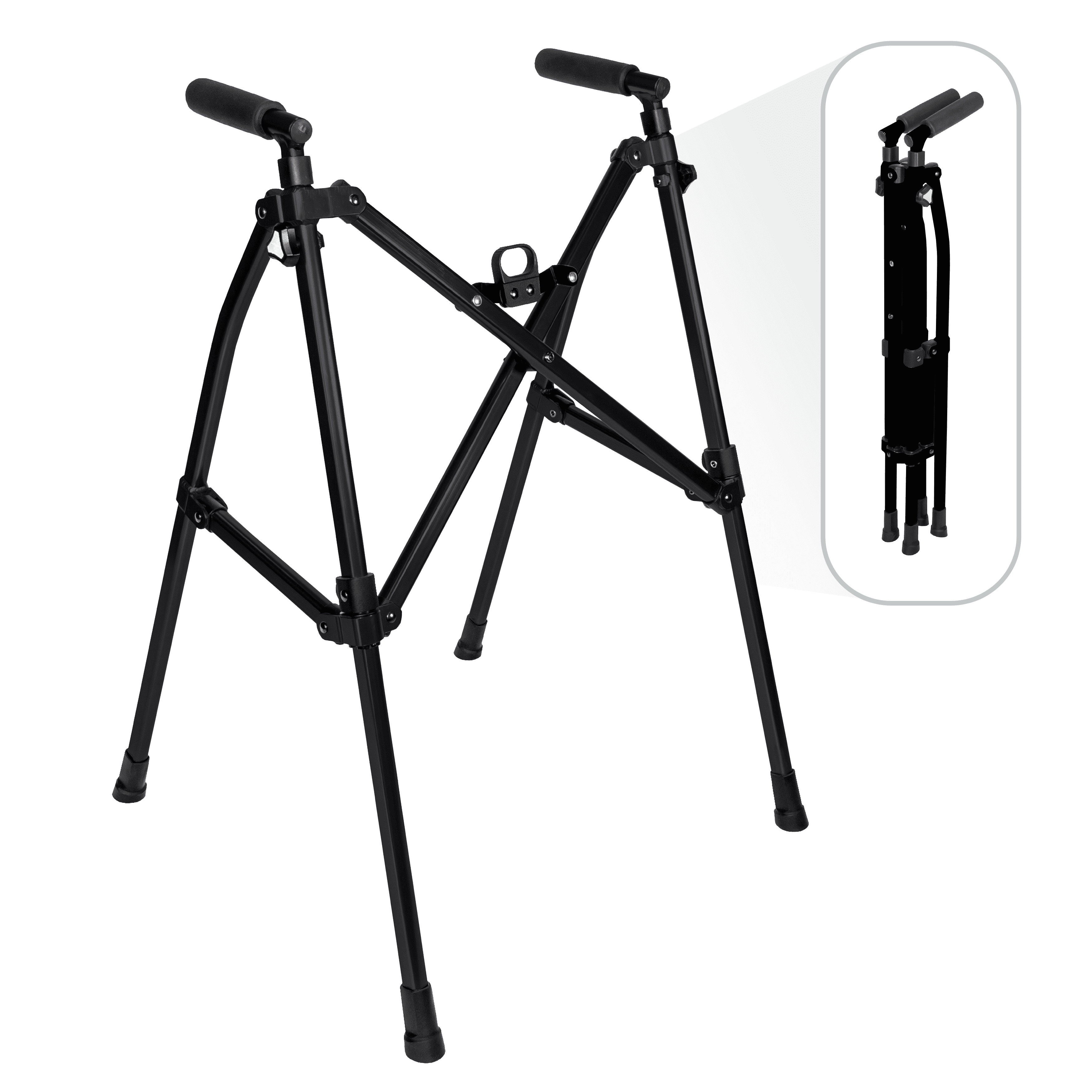 Matte Black Lightweight Foldable Walker for Seniors