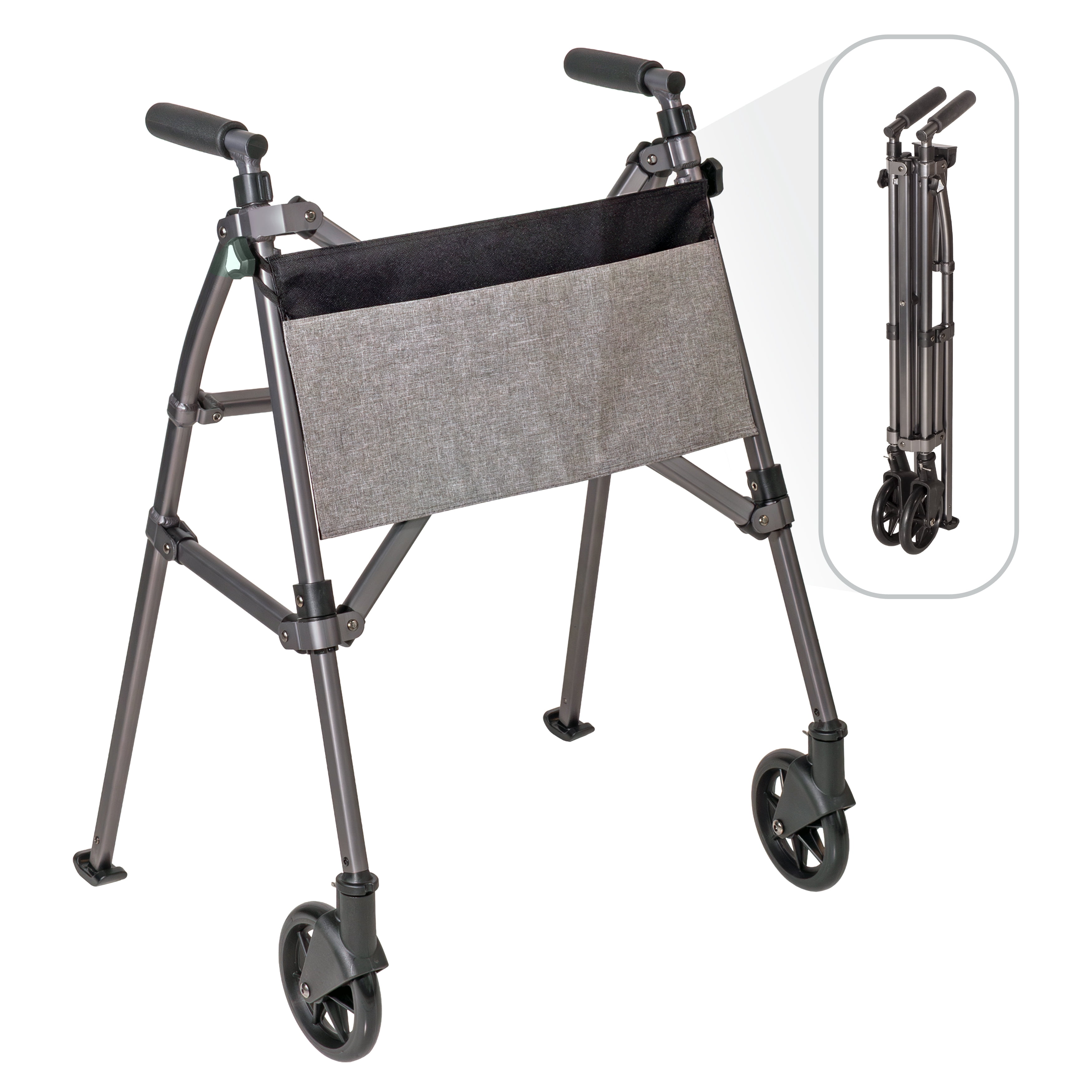 Stander Wonder Walker Plus, Lightweight Folding Rolling Walker for