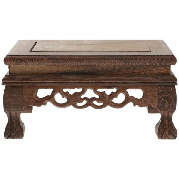 Standflower Vase Wooden Base Planter Shelf Stool Display Pot Holder Metal Rack Pots Saucer Bonsai Lamp Wood Oriental