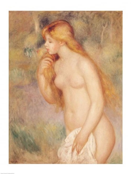 Standing Bather 1896 Canvas Art - Pierre-Auguste Renoir (18 x 24)