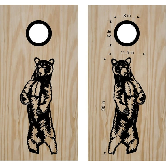 Standing Bear Animal Cornhole Board Decals Stickers Wraps Bean Bag Toss Tailgating Games