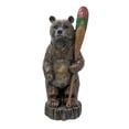 thumbnail image 1 of Standing Bear with Paddle Figurine – Rustic Resin Bear Statue with Faux Wood-Carved Look – Cabin, Lodge, or Lake House Décor Accent – Charming Forest Wildlife Gift for Outdoor and Nature Lovers, 1 of 9