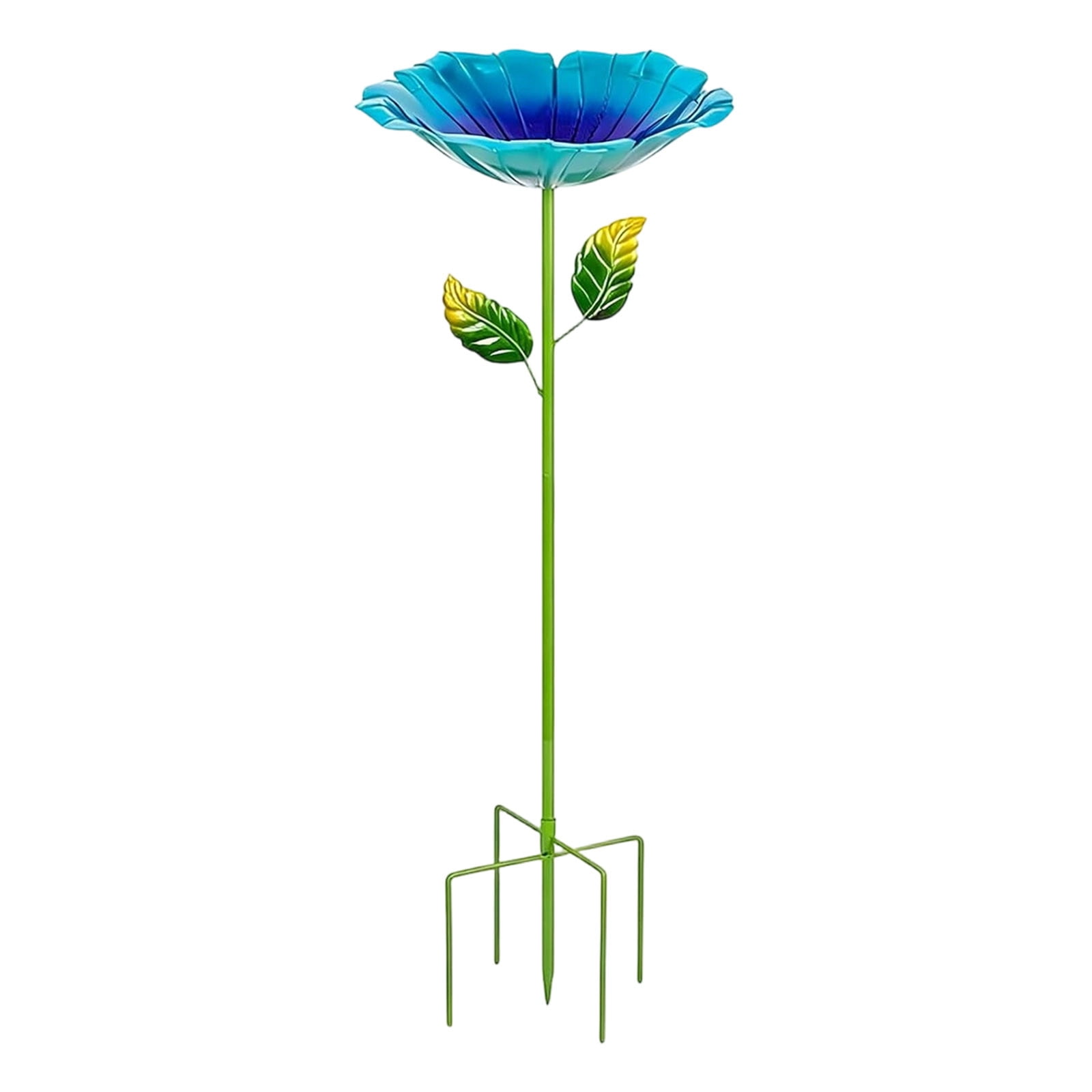 Standing Bird Bath Metal Bird Bath Garden with Stake Water Drinker for Birds Removable Bird Bath Vintage Garden Decoration for Wilds Birds