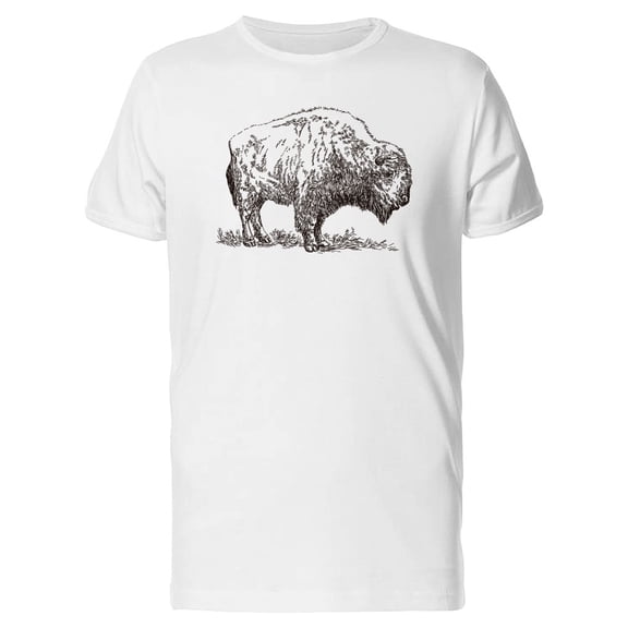 Standing Bison Sketch T-Shirt Men -Image by Shutterstock, Male x-Large