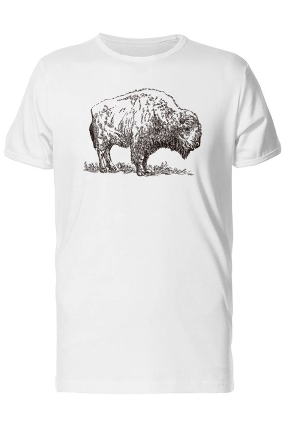 Standing Bison Sketch T-Shirt Men -Image by Shutterstock, Male x-Large