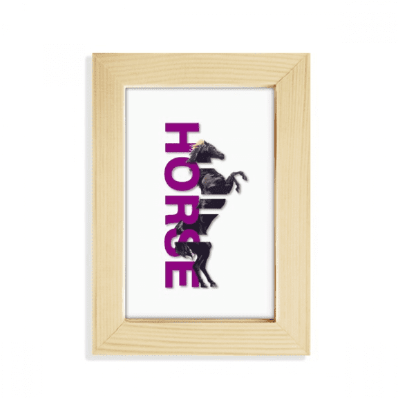 Standing Body Horse Cutting Desktop Display Photo Frame Picture Art Painting 5x7 inch