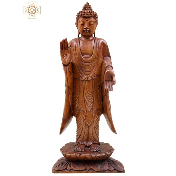 Standing Buddha, Poised Upon An Open Lotus
