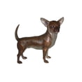 thumbnail image 1 of Nifao Standing Chihuahua Bronze Statue – Home Decor Sculpture, 6"L x 16"W x 14"H, 1 of 12