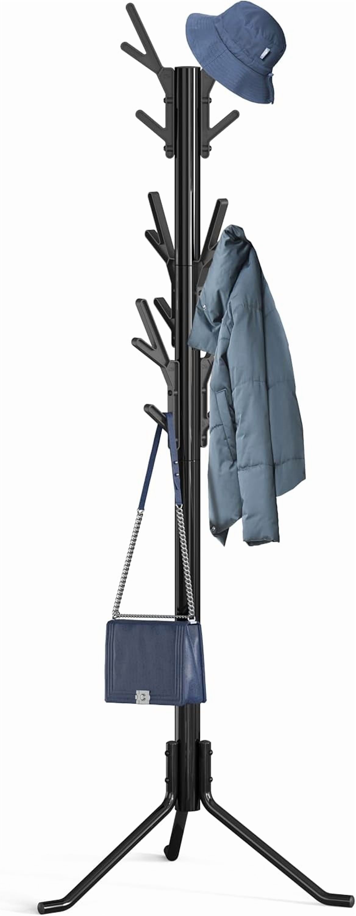 Standing Coat and Hat Hanger Organizer Tree Shaped Rack for Entryway ...