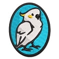 thumbnail image 1 of Standing Cockatoo Parrot Bird Applique Multi-Color Embroidered Hook & Loop Patch - 3.5 Inch Large, 1 of 5