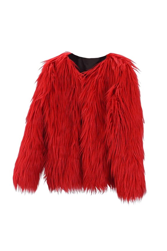 Standing Collar Ladies Imitation Coat Jacket Imitation Long Coat Trench Coat