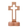 thumbnail image 1 of Standing Cross Wooden Cross Tabletop Cross with Detachable Base for Home Decor Religious Ceremonies, 1 of 9