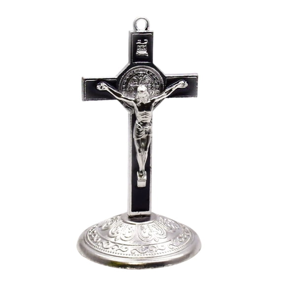 Standing Crosses with Base Metal Crosses Table Decors Standing Crosses for Home Decoration Religious Ornament