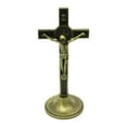 thumbnail image 1 of Standing Crucifix, Crucifixion Craftsmanship with Base Holy Decor Religious Statue for Desk Tabletop Intercession Wall , Bronze Antique Bronze, 1 of 7