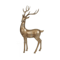 Standing Deer Christmas Tabletop Decoration,Reindeer Christmas Decor,Gold,10.63",Christmas Table Decoration for Home Indoor Xmas Holiday Small Statue Rustic Table Decor
