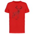 thumbnail image 1 of Standing Deer Ink Style T-Shirt Men -Image by Shutterstock, Male x-Large, 1 of 2