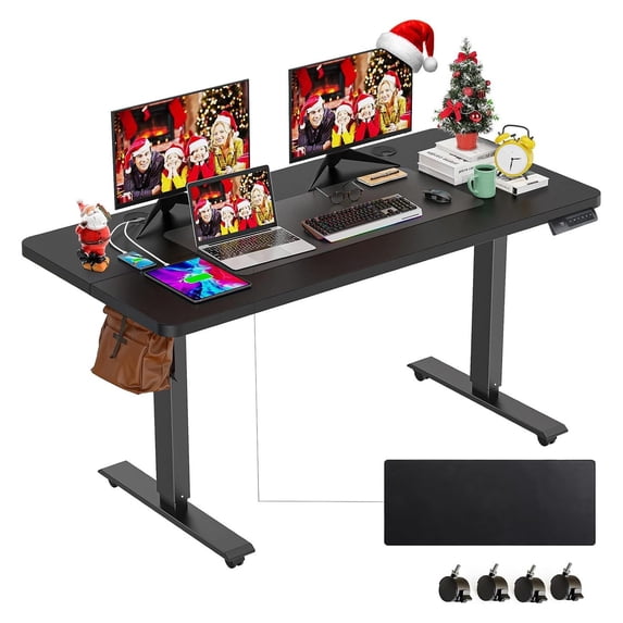 Standing Desk 55x24 Inch Sit Stand Workstation with 36x16 Mouse Pad ...