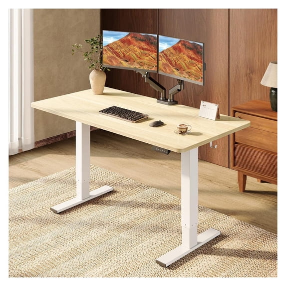 Standing Desk 55x28 Piece 1 Inch Thick Solid Wood Desktop Height ...