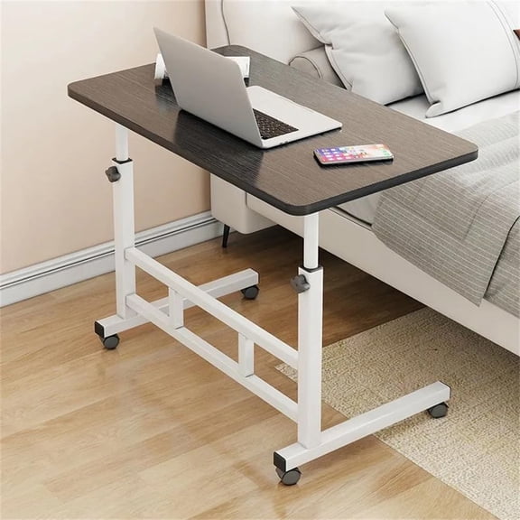 Standing Desk Adjustable Height, Mobile Stand Up Desk with Wheels, Small Computer Desk Rolling Desks, Portable Laptop Desk Home Office Desks for Work Home Office