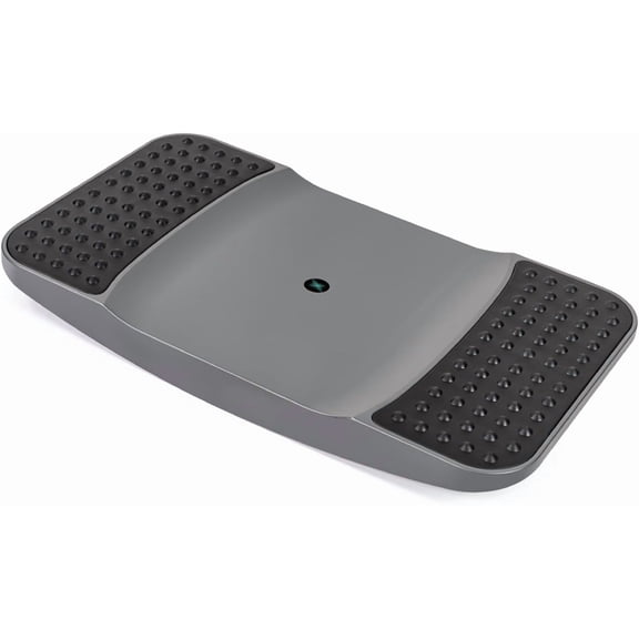 Standing Desk Balance Board - Resilient Flexible Core Wiggle Board for Active Standing - Lateral Tilt Exercise Board for Office Work with Washable TPE Massage Pads - 220 lbs, Gray