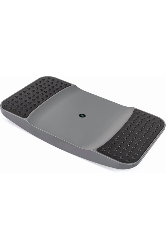 Standing Desk Balance Board - Resilient Flexible Core Wiggle Board for Active Standing - Lateral Tilt Exercise Board for Office Work with Washable TPE Massage Pads - 220 lbs, Gray
