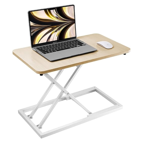 Standing Desk Converter 24 inch, Height Adjustable Sit Stand Riser for Laptop & Monitor | Ergonomic Workstation for Home Office, Desktop Keyboard Platform