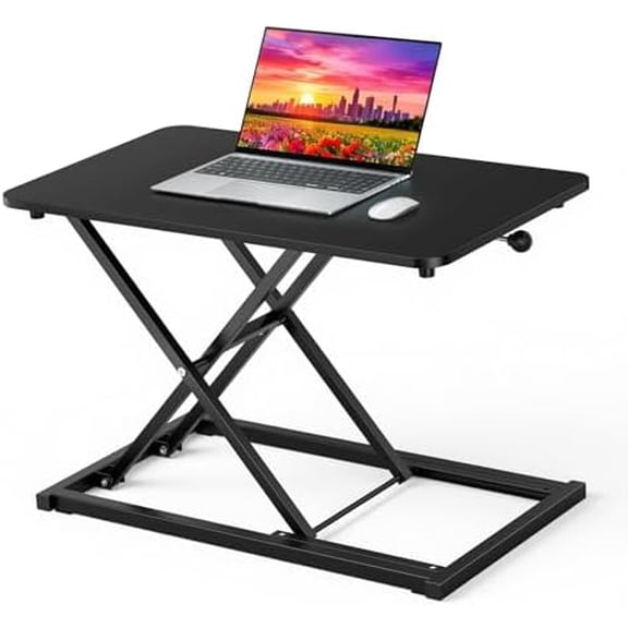 Standing Desk Converter Adjustable Height, 23.6" x 13.4" Keyboard Riser for Stand Up Desk Riser, Ergonomic Computer Keyboard Stand for Desktop, Sit Stand Workstations for Home Office Study Room