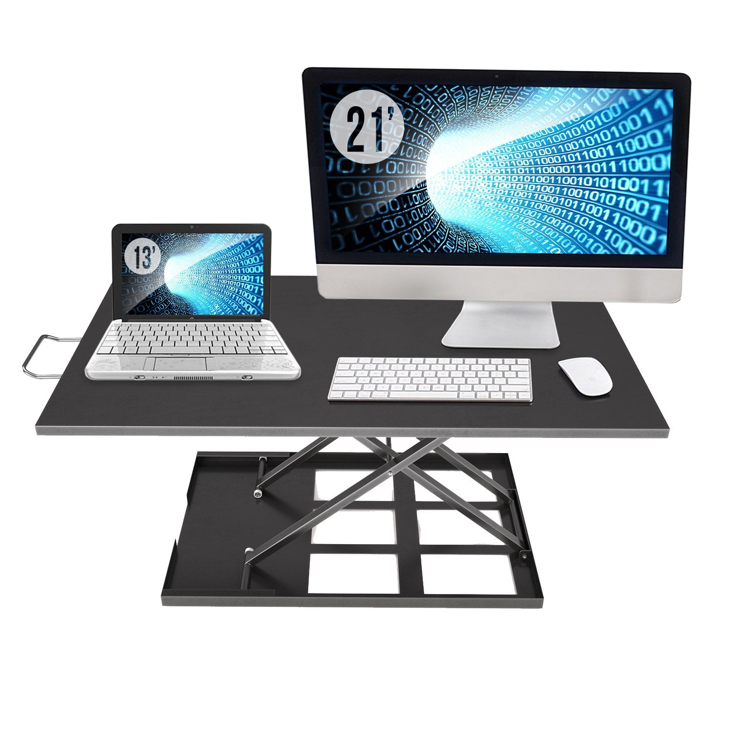 Standing Desk Converter Adjustable Height Sit To Stand Up Desktop