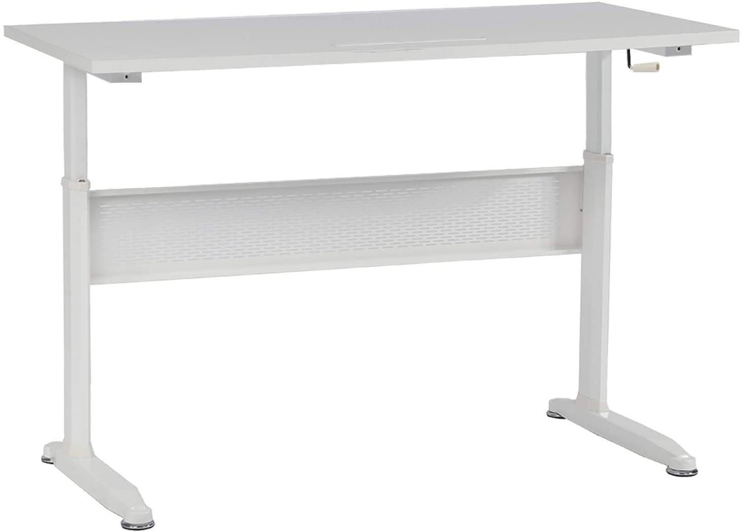 Standing Desk Converter Computer Workstation Height Adjustable Desk Large Desktop Stand Up Desk Ergotron Laptop Sit-Stand Desk Fit Dual Monitor for Home Office White,48inches