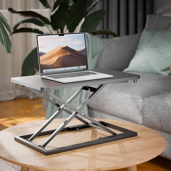 Standing Desk Converter Height Adjustable Sit to Stand Riser Ergonomic Desktop Workstation for Laptop and Monitor Home Office Black