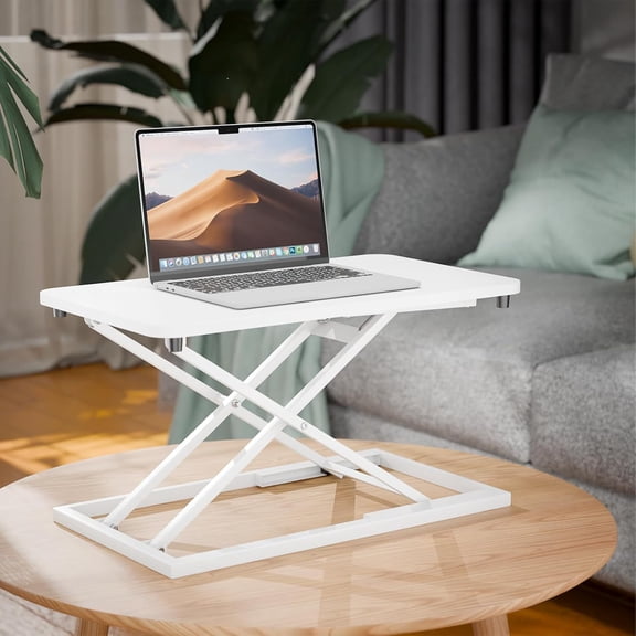 Standing Desk Converter Height Adjustable Sit to Stand Riser Ergonomic Desktop Workstation for Laptop and Monitor Home Office White