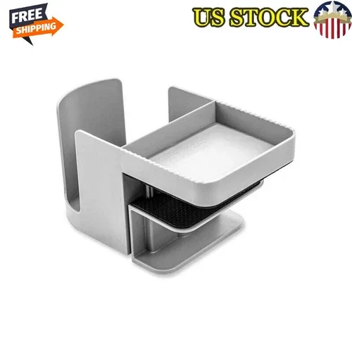 Standing Desk Cup Holder Organizer 2 Sections Desktop Sorting Rack Space Saving
