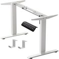 thumbnail image 1 of Standing Desk Frame for 37 to 77.5’’ Desktop, Electric Height Adjustable Desk Legs, 176 lbs Motorized Desk Legs Workstation Frame with Memory Presets, White Frame Only, 1 of 14