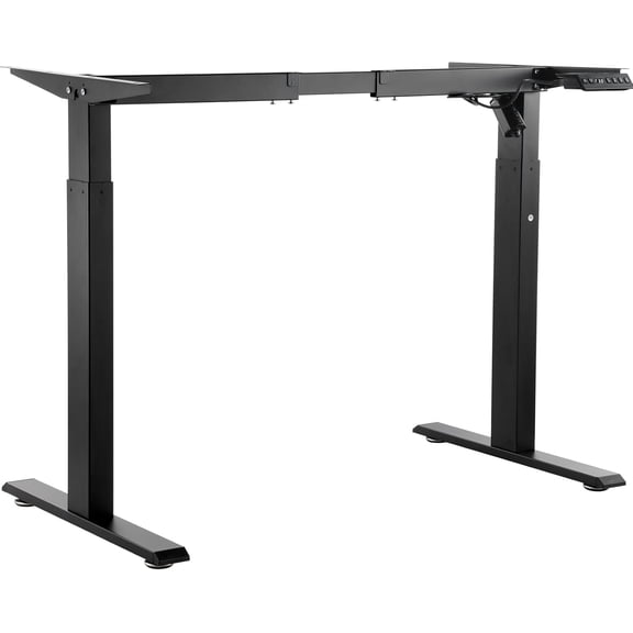 Standing Desk Frame, Adjustable 27.6-46.1 inch Height & 35.4-53.2 inch Length Electric Stand Up Computer Desk Legs, Ergonomic DIY Workstation Base for Home and Office