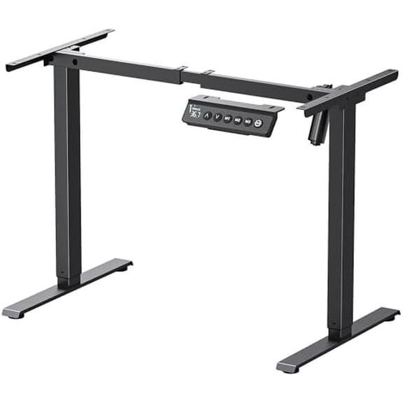 Standing Desk Frame, Electric Height Adjustable Desk Computer Workstations Legs, Lifts up to 46.8in/119cm, Easy to Install, Black Alloy Steel Frame Only$$Office