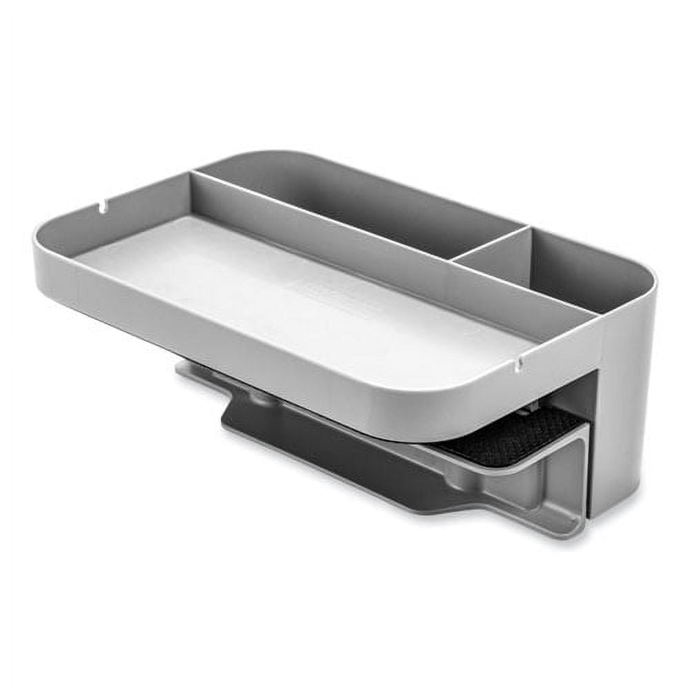 Standing Desk Large Desk Organizer, Two Sections, 9 x 6.17 x 3.5, Gray | Bundle of 5 Each