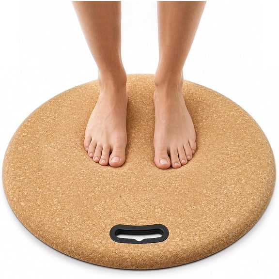 Standing Desk Mat, Anti Fatigue Mat for Standing Work, Cushioned Cork Comfort Floor Mat for Office, Home Office, Kitchen Counter, Study Room, Soft Standing Pad with Handle