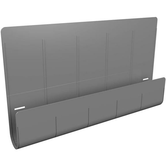 Standing Desk Privacy J Screen Panel Organizer, Gray