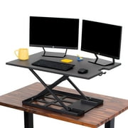 X-Elite Pro XL Standing Desk Converter | Instantly Convert Any Surface to a Stand up Desk | Extra Large Sit to Stand Desk Converter | Easily Fits 2 Monitors 36 inches | Black