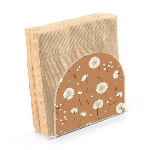 Standing Dining Table Napkin Holder, Napkin Holder for Table Kitchen Acrylic Paper Tissue Organization, Adorabledandelion Pattern