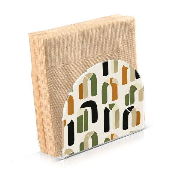 Standing Dining Table Napkin Holder, Napkin Holder for Table Kitchen Acrylic Paper Tissue Organization, Arch Motif