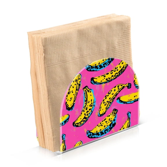 Standing Dining Table Napkin Holder, Napkin Holder for Table Kitchen Acrylic Paper Tissue Organization, Bananas Pattern