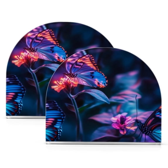 Standing Dining Table Napkin Holder, Napkin Holder for Table Kitchen Acrylic Paper Tissue Organization, Beautiful Butterfly